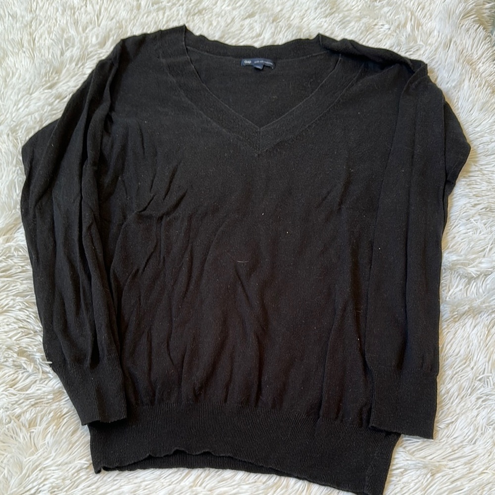 Black V-Neck Sweater